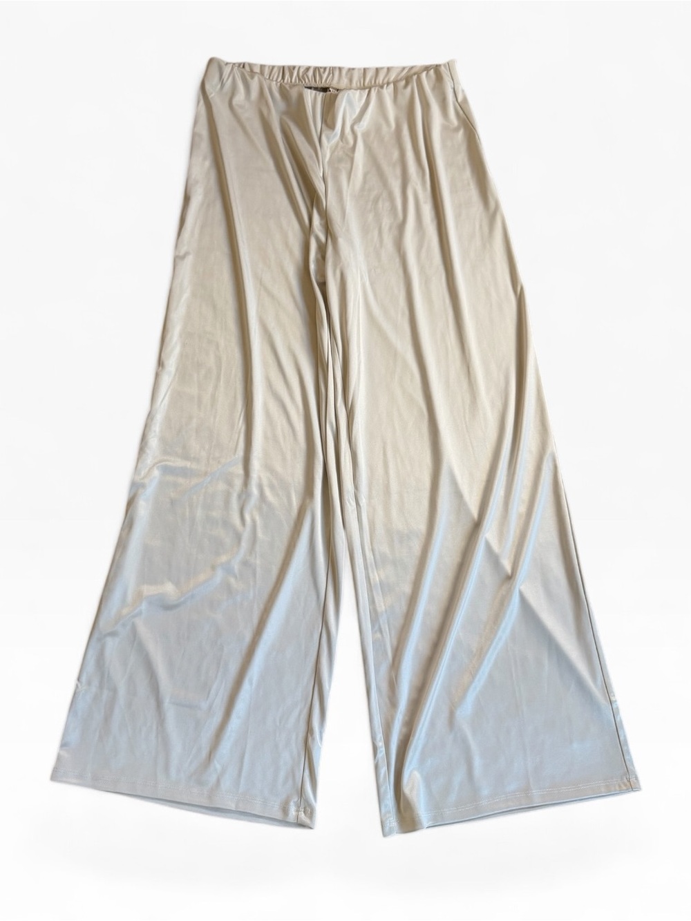 H&M Light Beige Wide-Leg Lounge Pants
